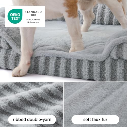Cute Cozy High Back Orthopedic XL Pro Dog Bed (45.0"l X 32.0"w X 7.0"th / Grey)