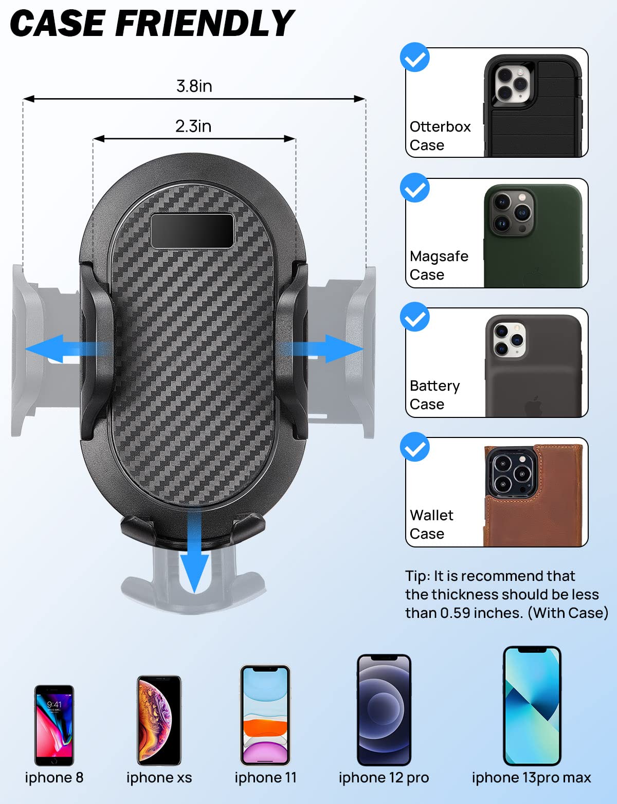 Cup Holder Phone Mount for Car (black)