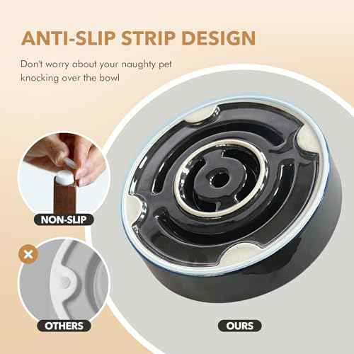 Raised Slow Feeder Dog Bowls (1 x Starry Sky + Stand - A / M- 7.3inch / 1.2 Cups)