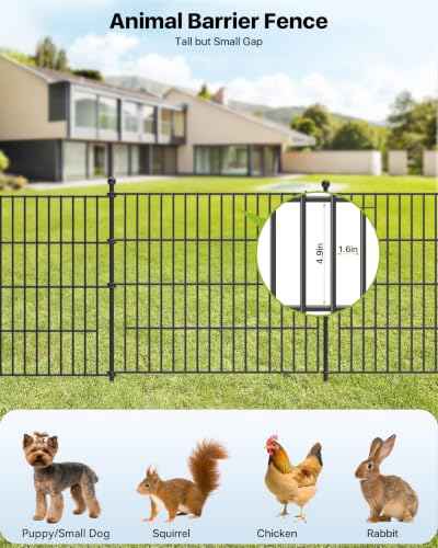 Garden Fence Animal Barrier with Gate 24in (24inx23ft)