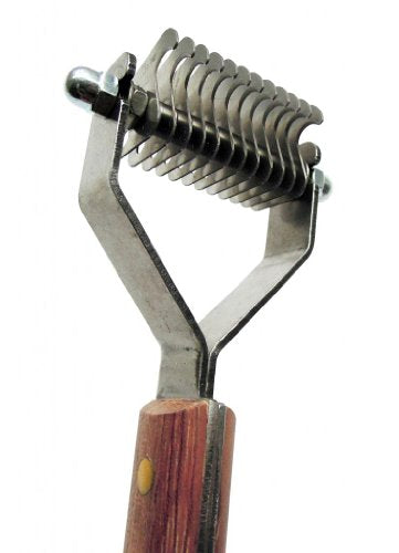 Original Dematting Undercoat Grooming Rake Stripper Tool for Dogs and Cats (12-Blade)