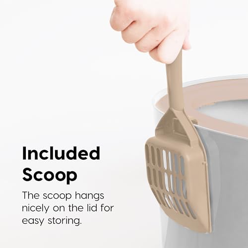Top Entry Cat Litter Box (Top Entry / Biege)
