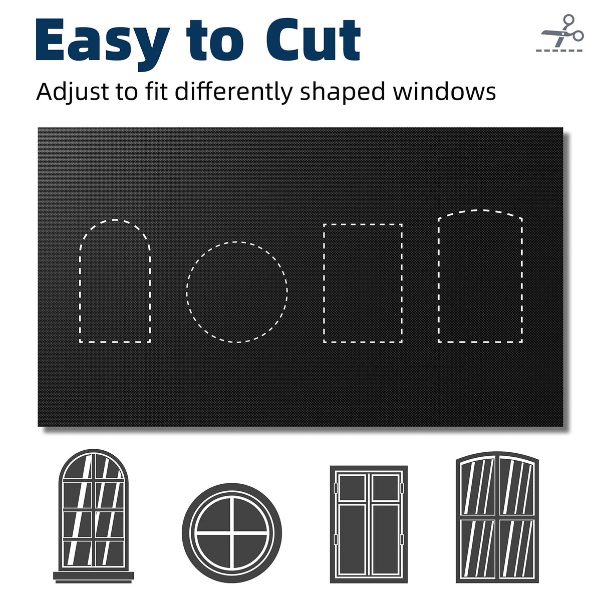 Portable Blackout Curtains 35"×60" (Black / 60"W x 35"L (Pack of 1))