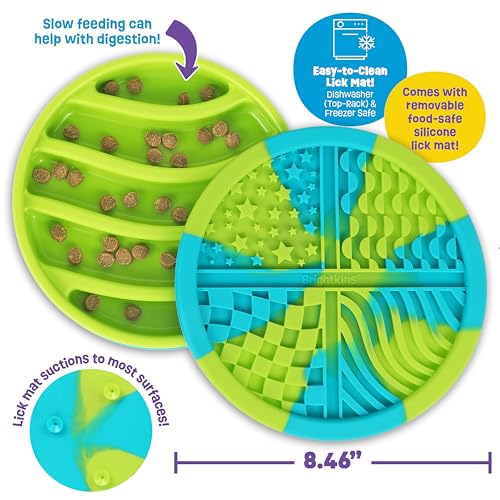 Circle 2-in-1 Slow Feeder Bowl and Lick Mat (Circle Slow Feeder and Lick Mat)