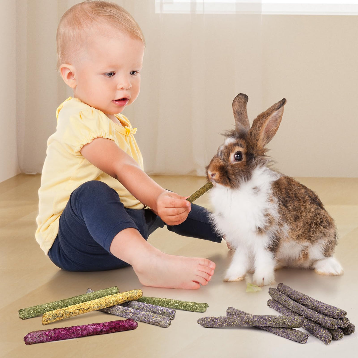 52Pcs Rabbit Chew Sticks (52Pack-Sticks)