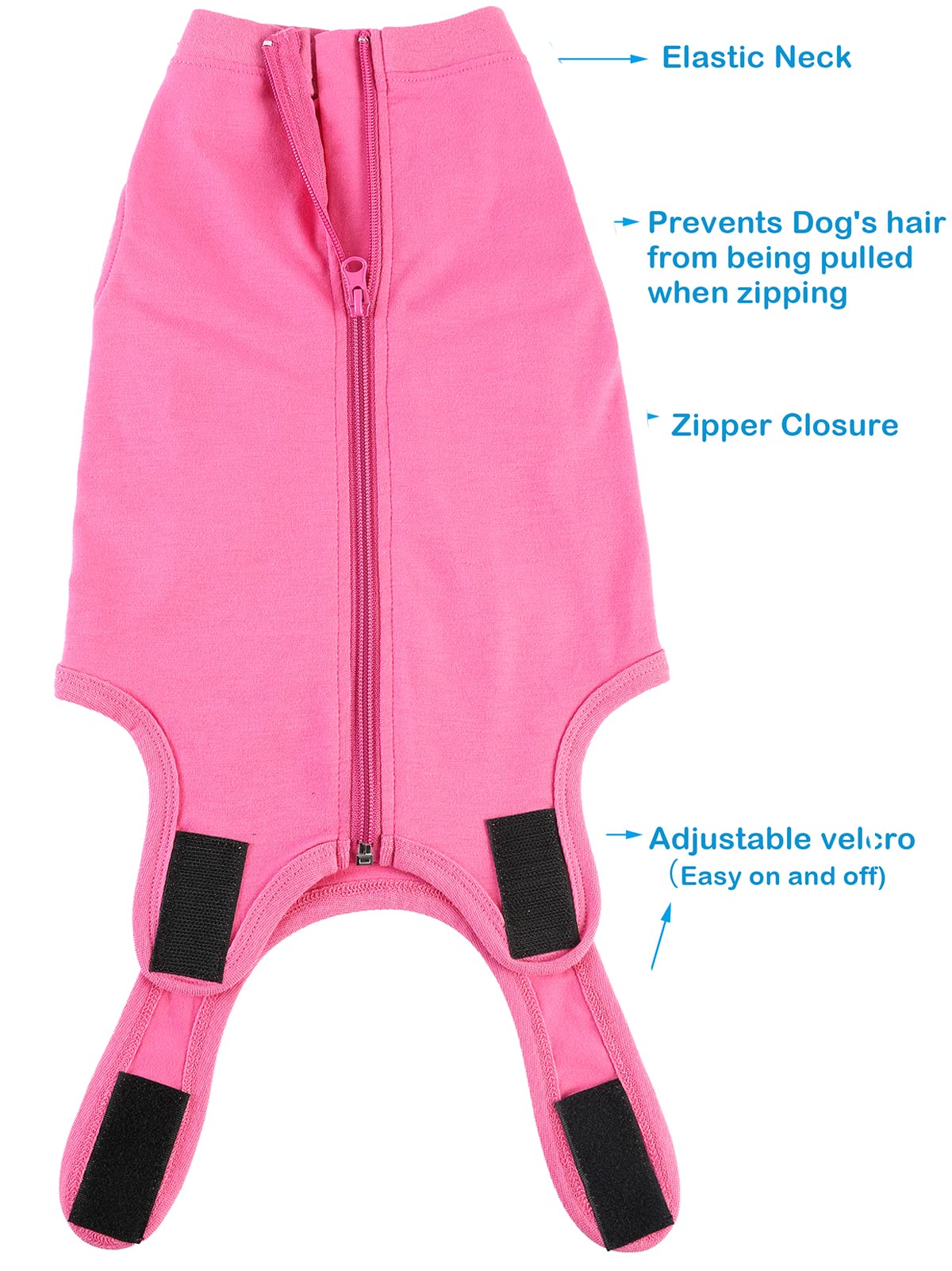 Dog Surgery Recovery Suit (XL(Back18- 20" Chest 23- 25" Weight 37- 57 lb) / Rose)