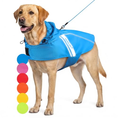 Dog Raincoat Wetoff Dog Rain Coat (Blue / L (26"-30" chest girth))