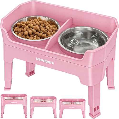 Elevated Dog Bowls (Pink / Large)