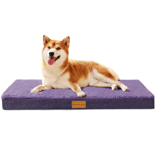 Orthopedic Medium Dog Bed Pet Sofa Mat 30''X20'' Purple (30"L x 20"W x 3.5"Th / Purple)
