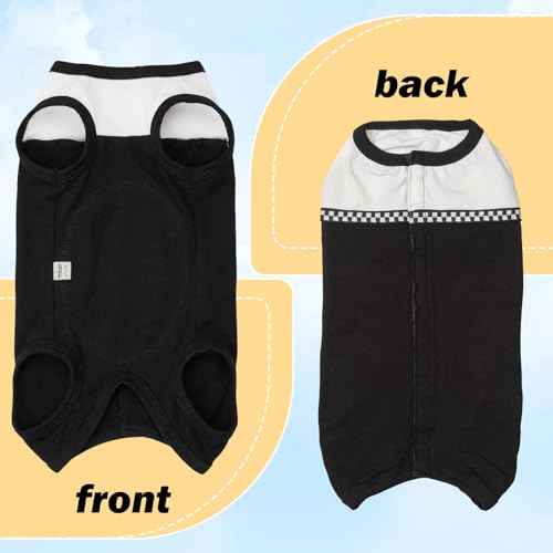 Dog Surgical Suit (Large / black and white)