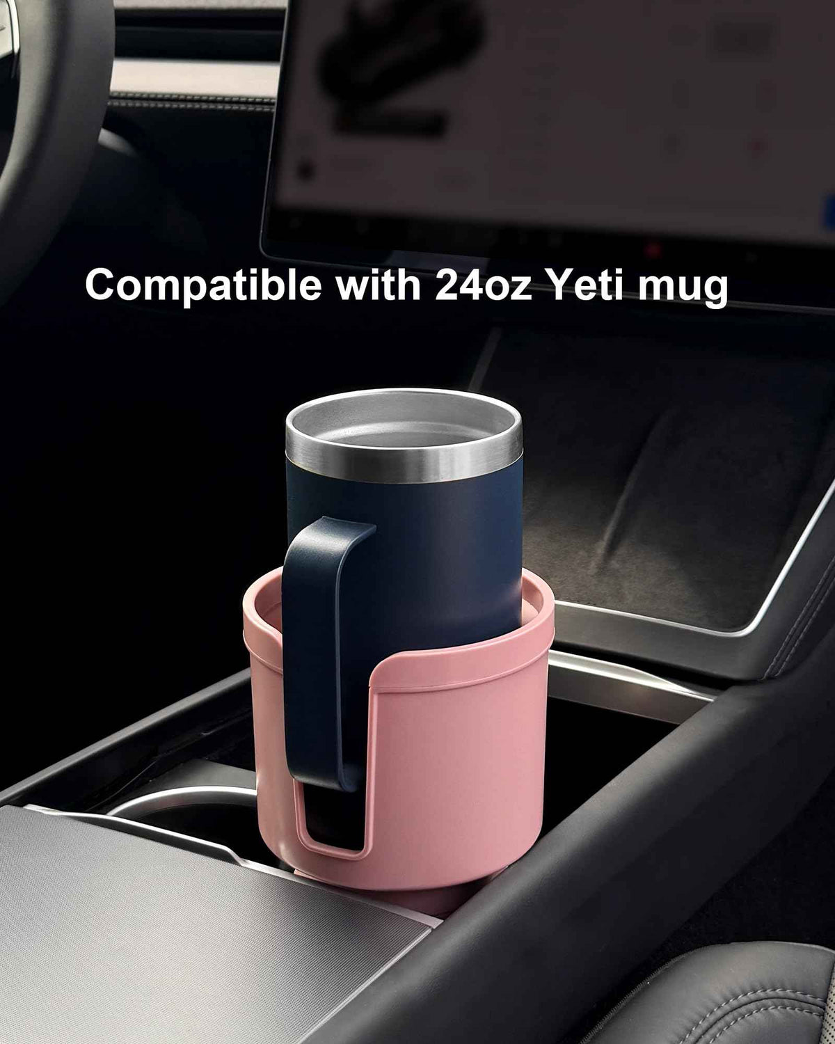 Car Cup Holder Expander for 32 (Large*1 / Pink)