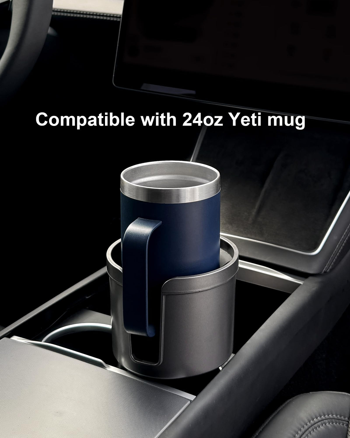Car Cup Holder Expander for 32 (Large*1 / Silver)