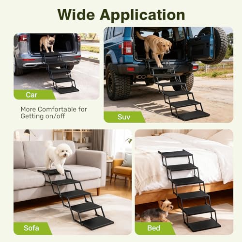Foldable Dog Steps for Large Truck (7 Steps)