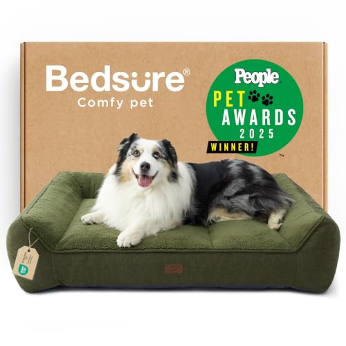 SupportMax® Extra Thick Orthopedic XL Dog Beds Large Sized Dog (Dark Green / 42"l X 30"w X 9.5"th)