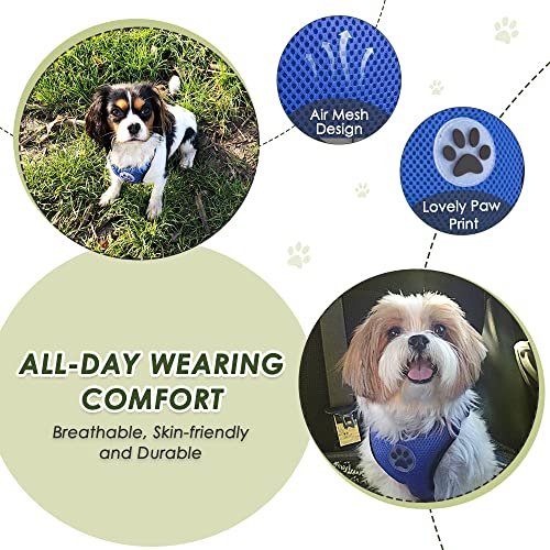 Dog Seat Belt and Harness for Car (Blue / Medium)