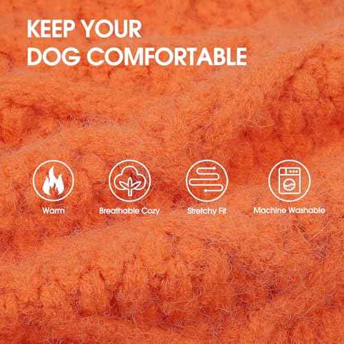 Large Dog Sweater (X-Large(Chest:24.4 in) / Orange)