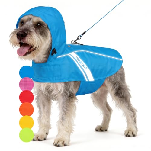 Dog Raincoat Wetoff Dog Rain Coat (Blue / M (22"-26" chest girth))