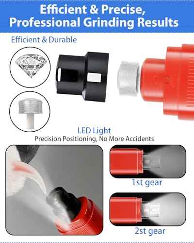 Electric Dog Nail Grinder with 2 Level LED Lights