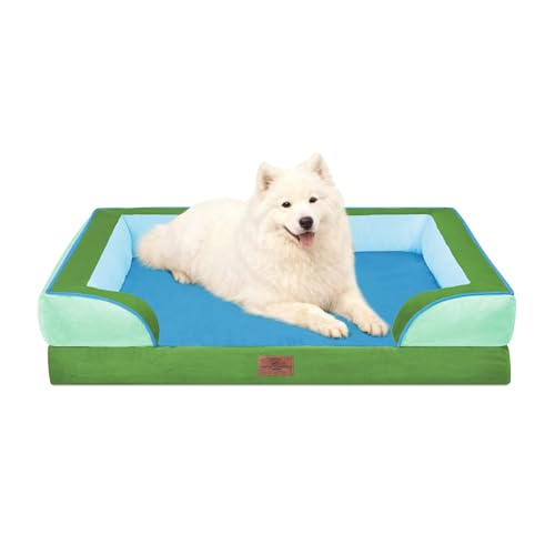 Orthopedic Dog Beds for Large Sized Dog with Bolster (36.0"L x 27.0"W x 8.0"Th / Boston)