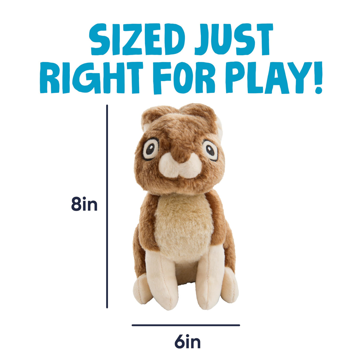 Wildlife Rabbit Squeaky Plush Dog Toy with Chew Guard Technology (Wildlife Rabbit (Brown) / Large)