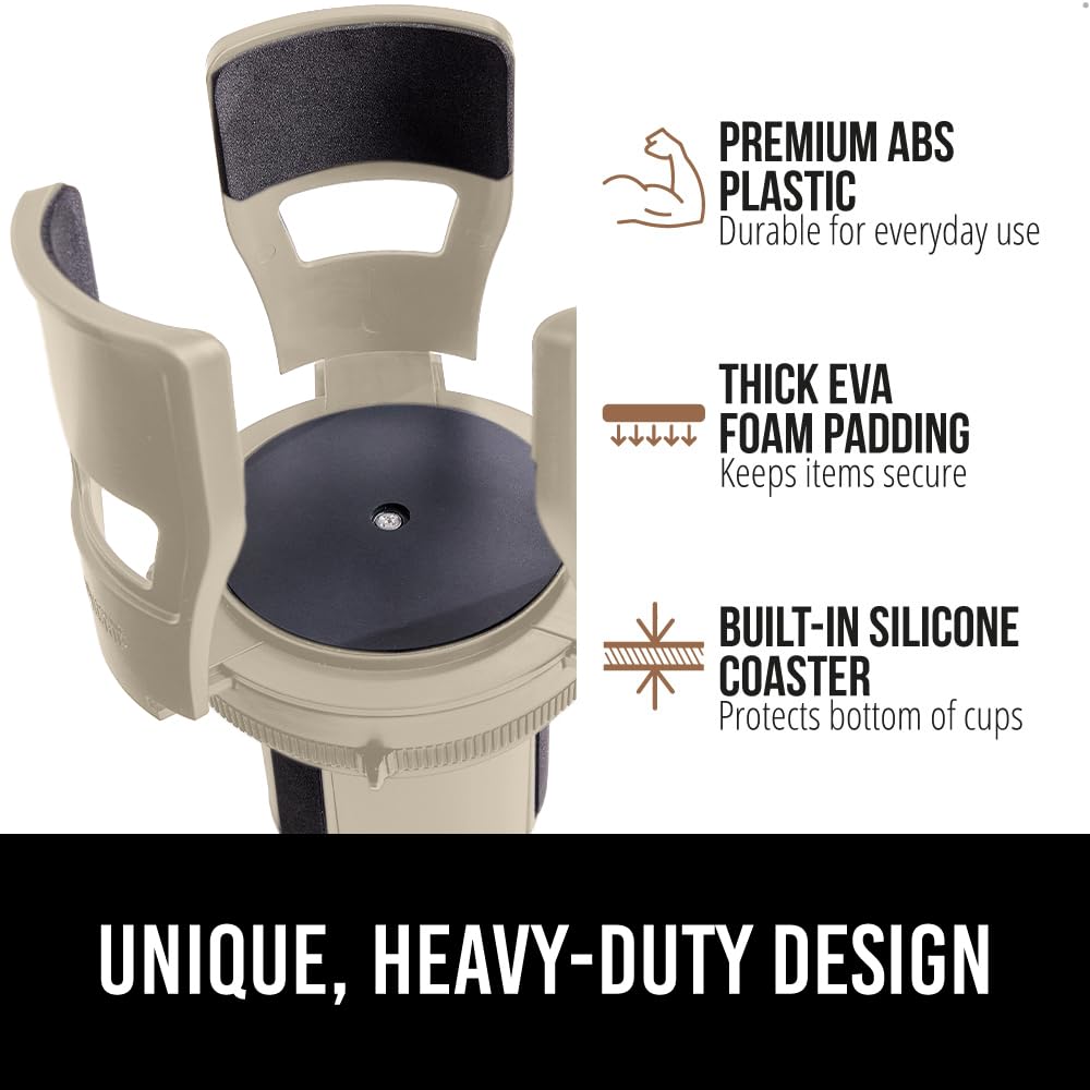 Patent Pending Adjustable Car Cup Holder Expander (Tan)