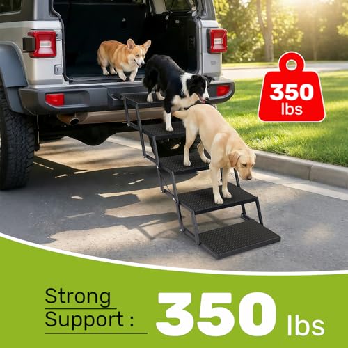 Foldable Dog Steps for Car SUV Truck (5 Steps)