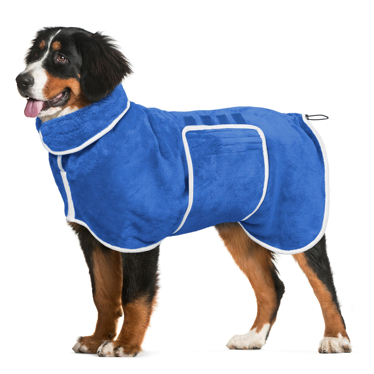Dog Bathrobe Towel Dog Drying Coat (Medium Blue‌ / Small)