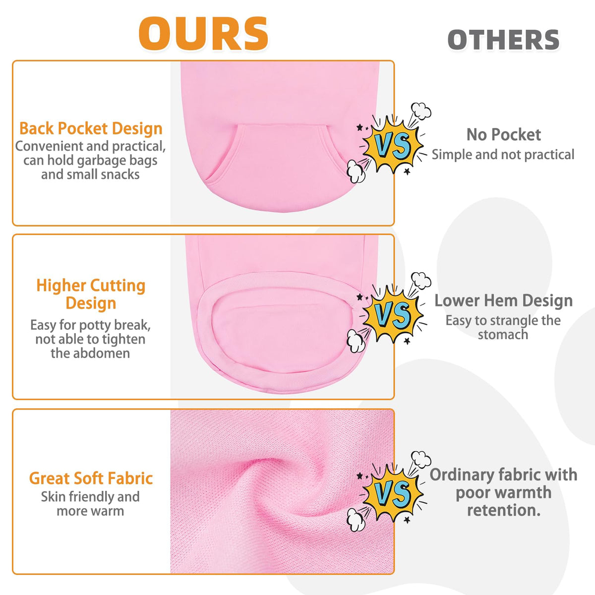 Dog Hoodie for Large Medium Small Dogs (Pink / X-Large)