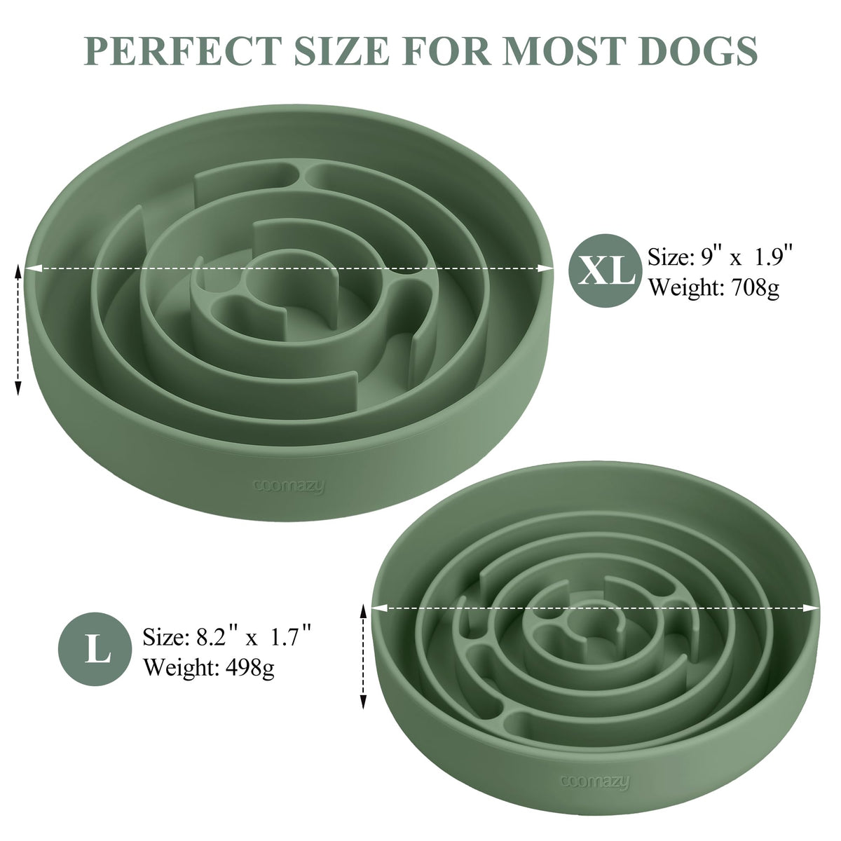 Extra Large Slow Feeder Bowl (Avocado Green / XL)