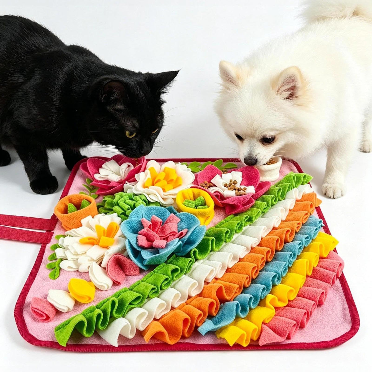 19.5" Snuffle Mat for Large Dogs (19.5"L x 19.5"W / pink)