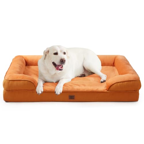 Orthopedic XXL Dog Bed (Pumpkin Orange / 46.0"l X 35.0"w X 7.5"th)