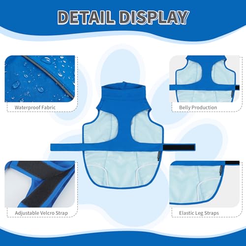 Waterproof Dog Raincoat (Blue / XX-Large(55-77lb))