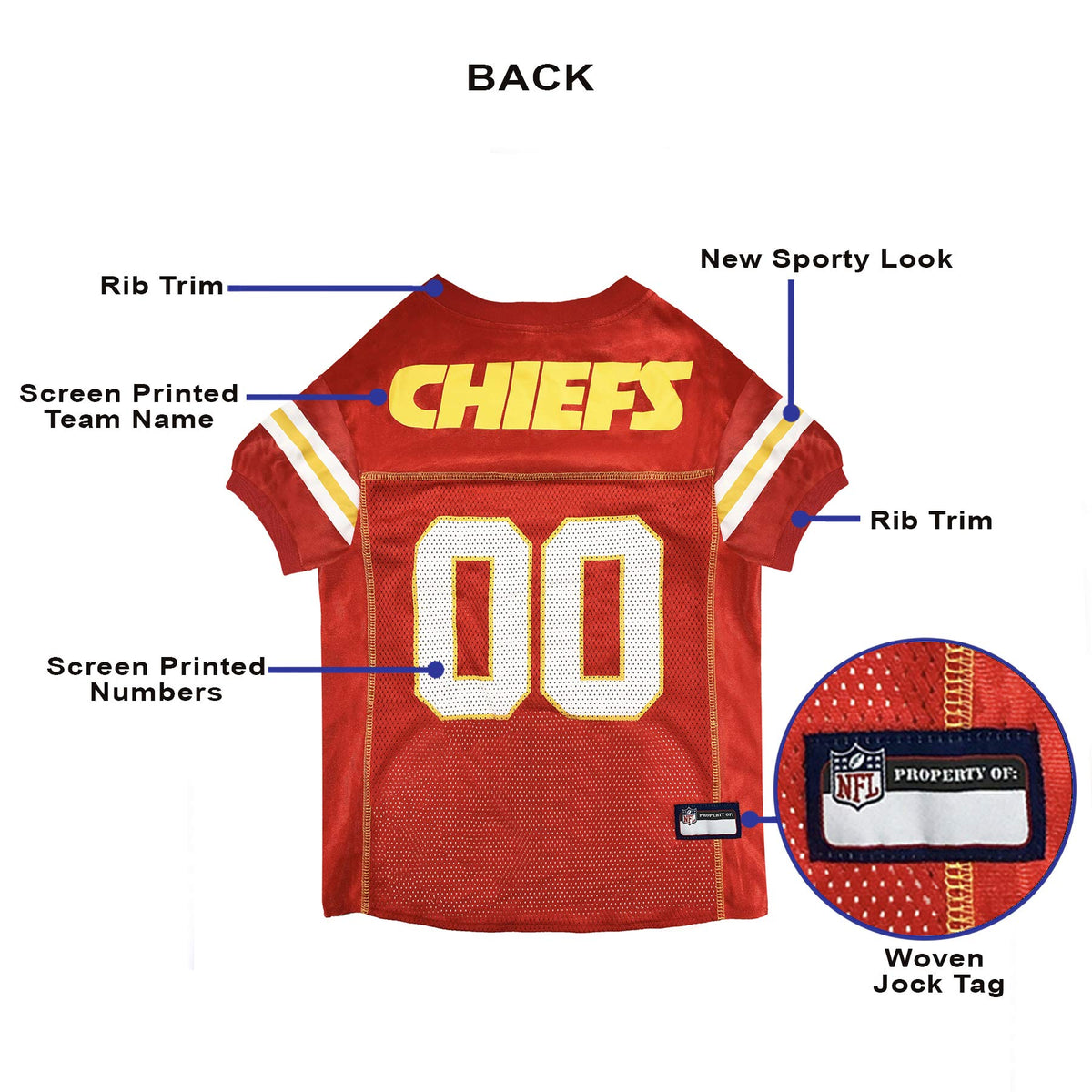 NFL Kansas City Chiefs Dog Jersey (Kansas City Chiefs / Small)