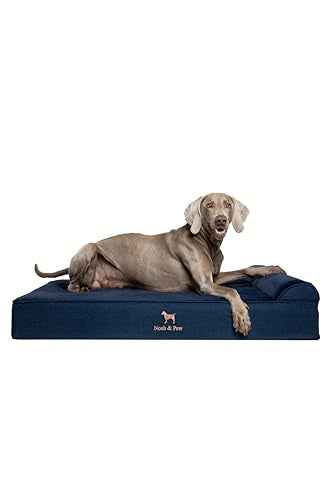XL Dog Bed 45x35x9.1 Inch (Denim - Dark Blue / X-Large)