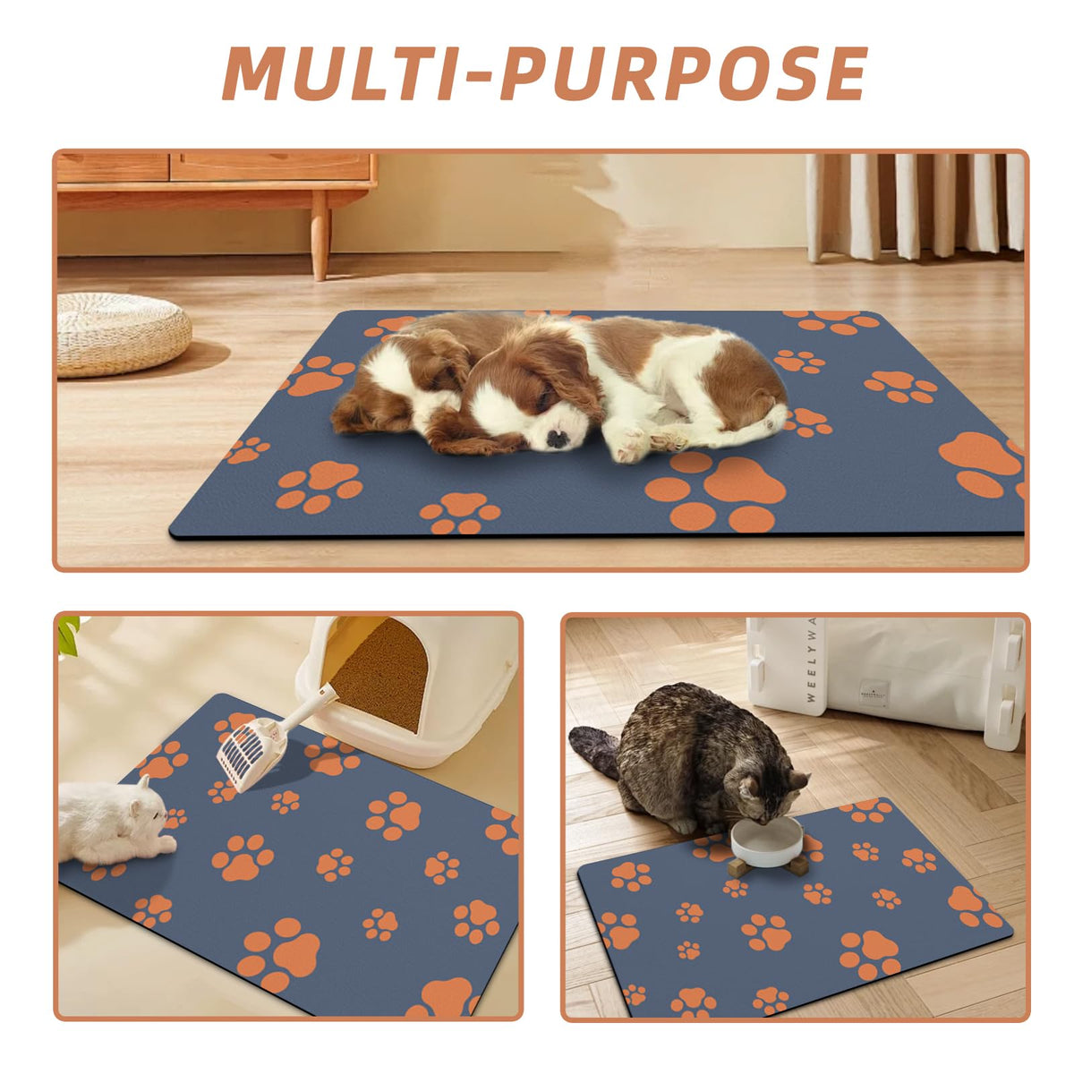 18"×30" Dog Food Mat (Blue / 18"×30")