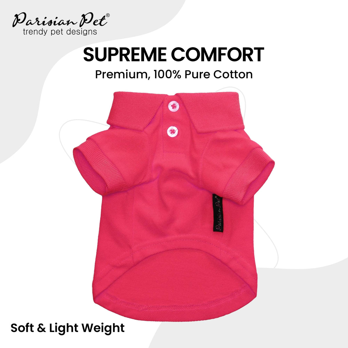 Dog Polo Shirt (S / Pink Polo)