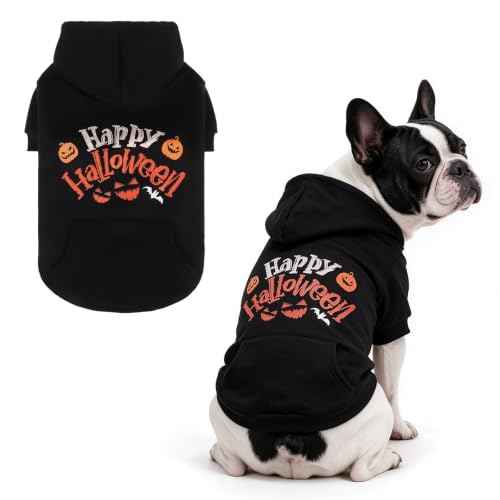 Halloween Dog Hoodie for Large Medium Dogs (Halloween Black / Medium)