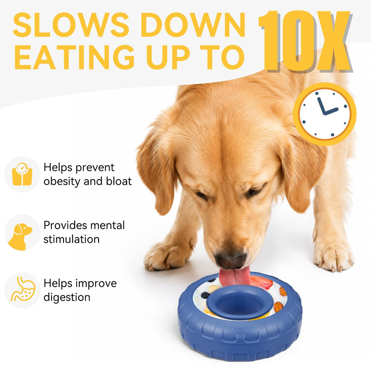 Dog Enrichment Lick Bowl (Large / Dark blue)