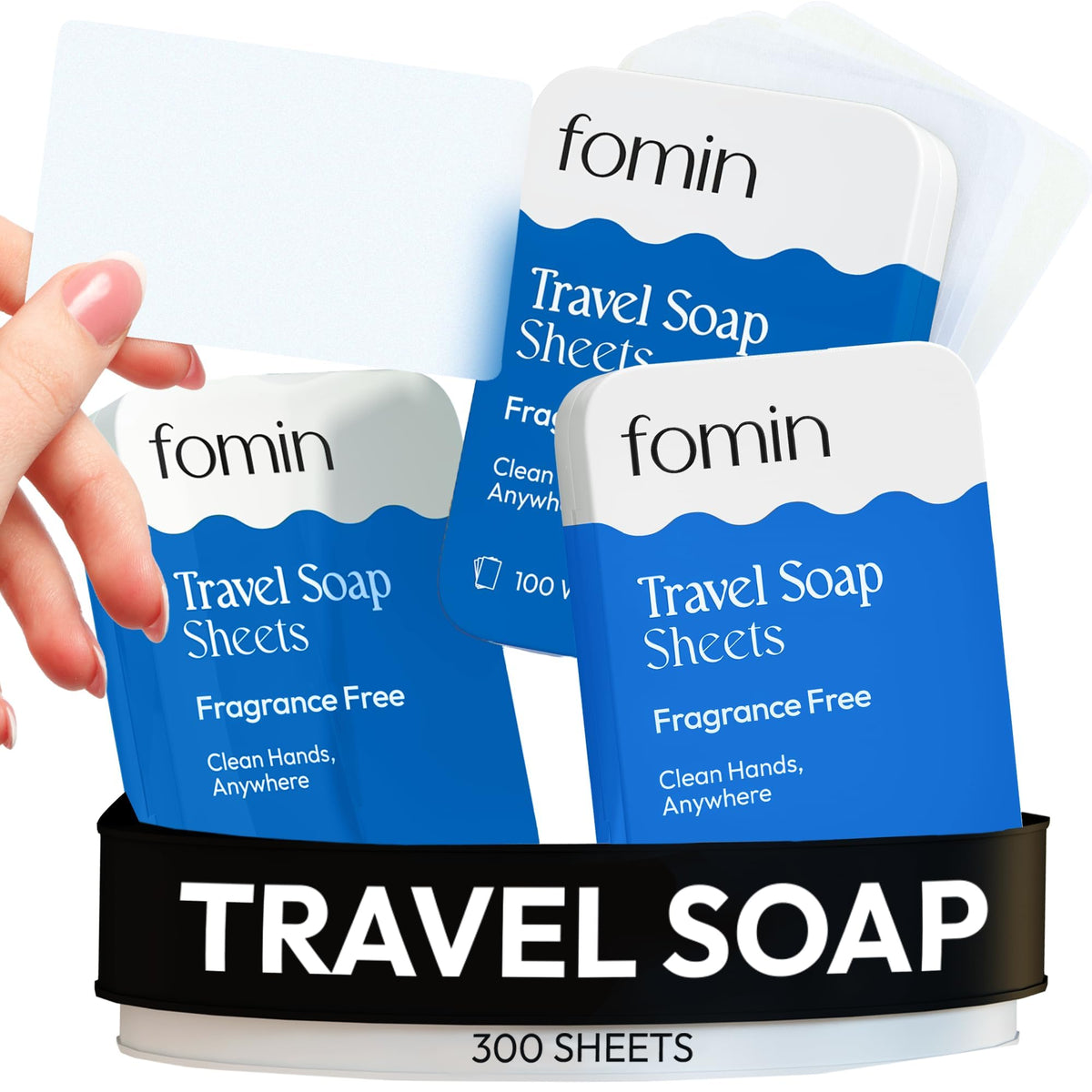 Paper Soap Sheets for Traveling (Unscented (Pack of 3))