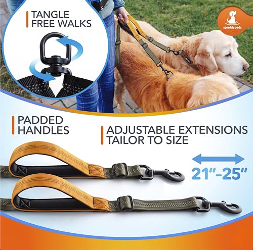Active Pack Hands Free 2 Dogs Leash (Active Premium Brown Pack / 2 dogs M/L)
