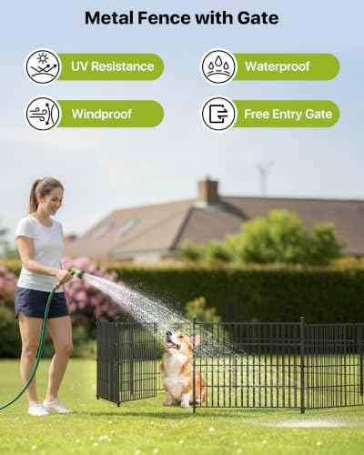 Garden Fence Animal Barrier with Gate 24in (24inx23ft)