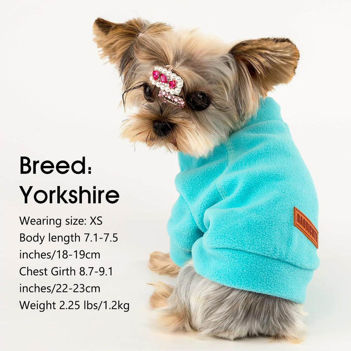 4 Pcs Fleece Dog Sweaters for Small Dogs Cat Girls Boys Pullover (Blue+Grey+Navy+Dark Teal / M)
