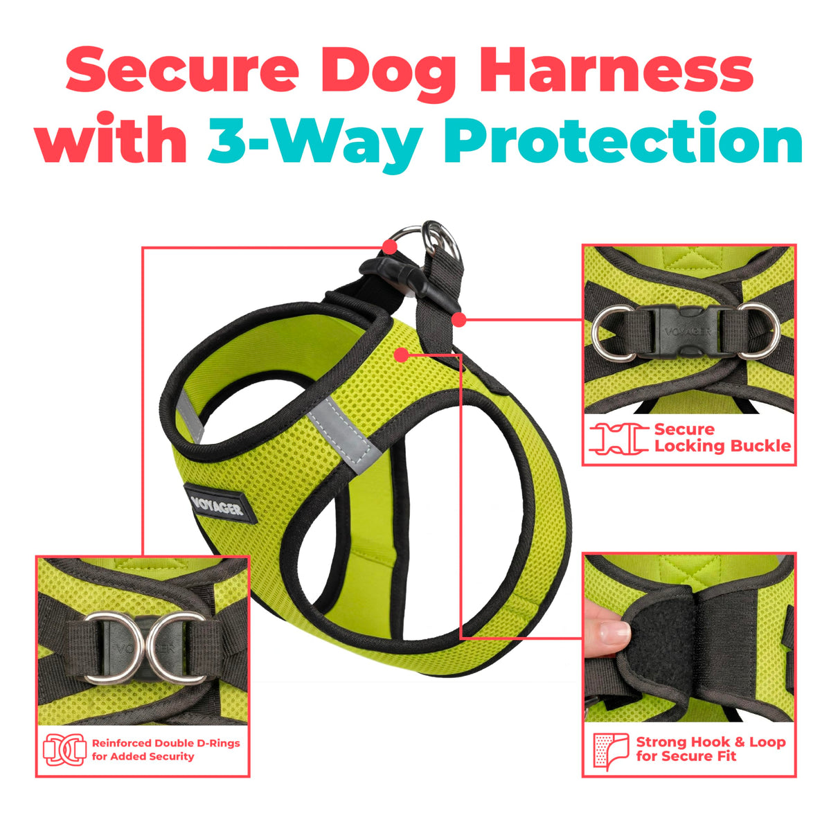 Voyager Step in Air Harness (Harness (Lime Green/Black Trim) / XXS (Chest: 12 - 13.5"))