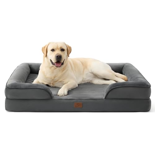 Orthopedic XL Pro Dog Bed Extra Large Washable Original Design (Dark Grey / 45"l X 35"w X 7"th)