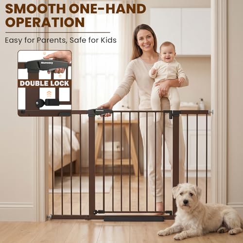 Baby Gate Extra Wide (Brown / 29.7-51"W x 30"H)