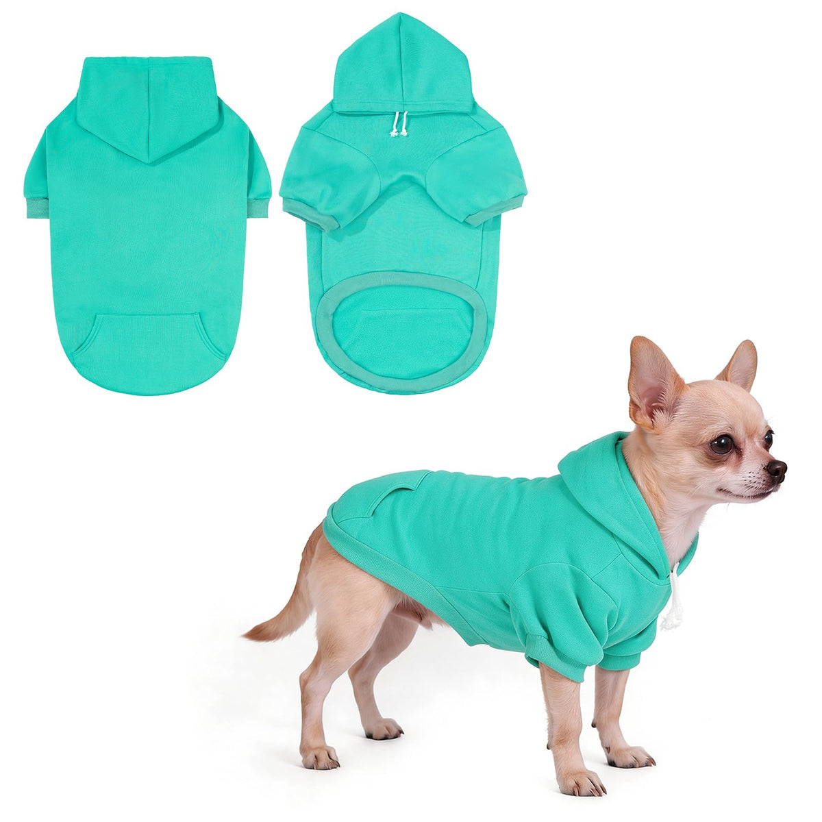 Dog Hoodie for Large Medium Small Dogs (Lake Blue / Small)