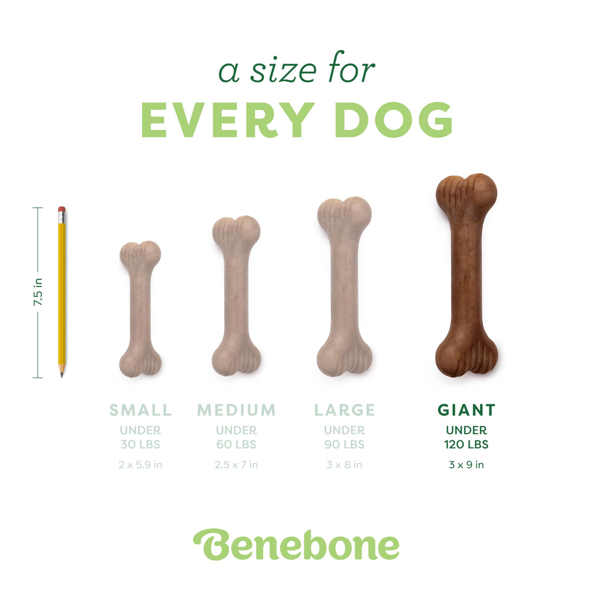 Bone Dog Chew Toy for Aggressive Chewers (REAL Bacon / Giant)