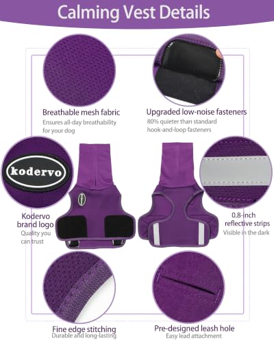 Dog Anxiety Vest with Hood (Purple / XX-Large)