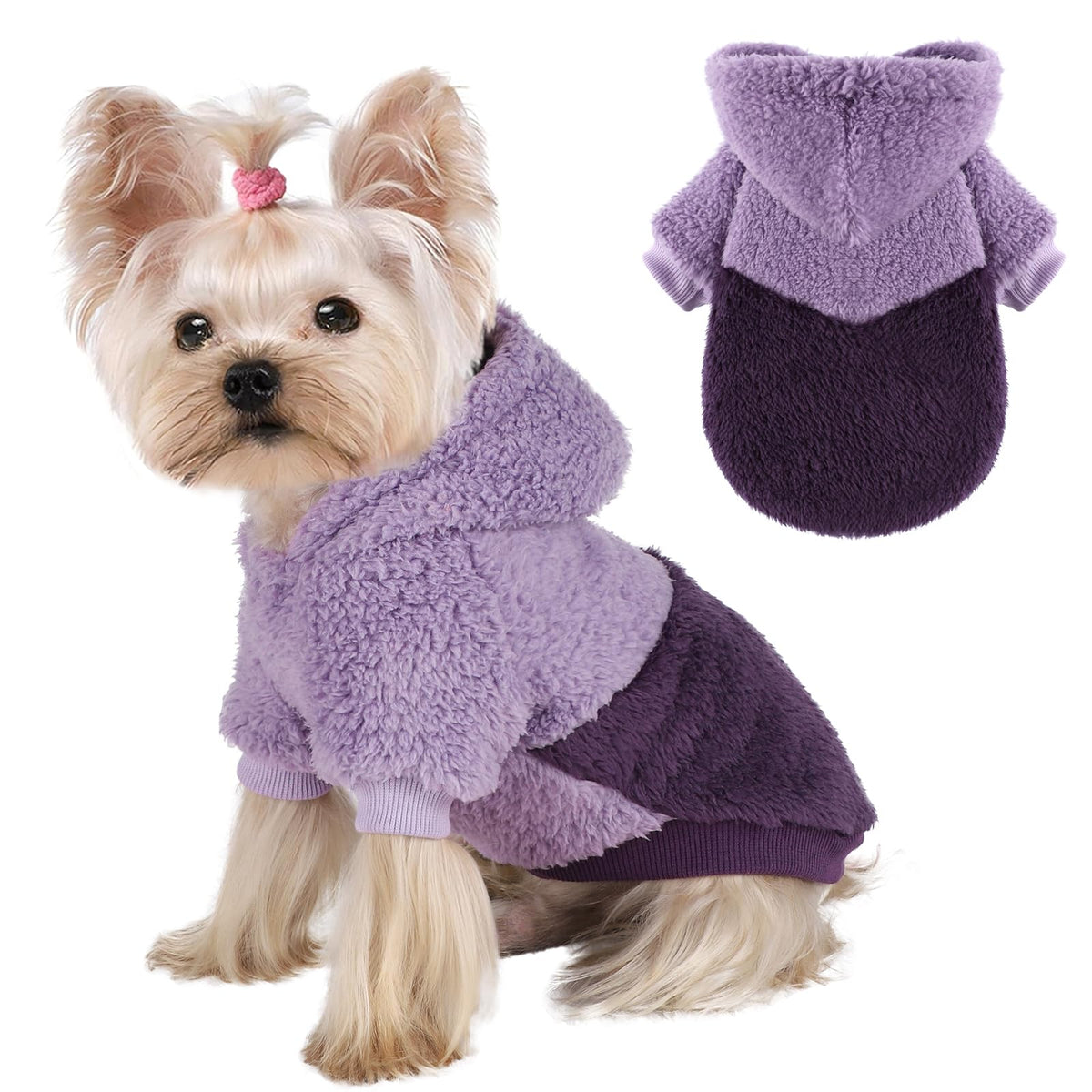 Dog Sweaters for Small Dogs (Medium (Chest 16.1in) / Purple)