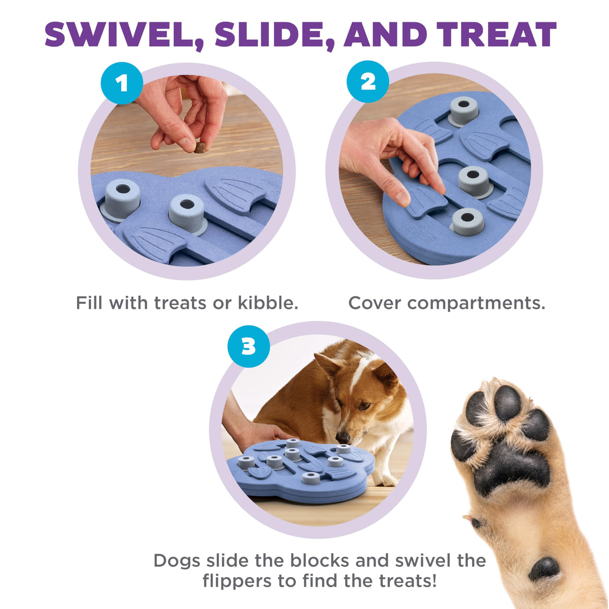 Nina Ottosson Dog Hide N' Slide Dog Toy Treat Puzzle